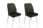 Set de scaune, Nmobb, Alfa-492 V2, Metal , Kaki/Alb