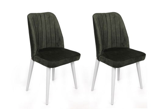 Set de scaune, Nmobb, Alfa-492 V2, Metal , Kaki/Alb
