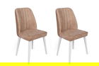 Set de scaune, Nmobb, Alfa-493 V2, Metal , Nurca / alb