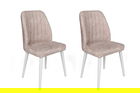 Set de scaune, Nmobb, Alfa-495 V2, Metal , Crem / Alb /