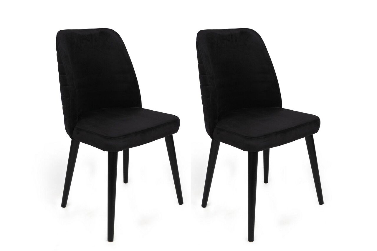 Set de scaune, Nmobb, Tutku-311 V2, Lemn, Negru