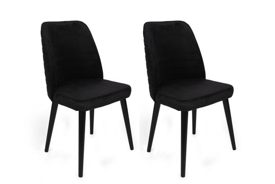 Set de scaune, Nmobb, Tutku-311 V2, Lemn, Negru