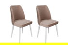 Set de scaune, Nmobb, Tutku-324 V2, Lemn, Bej/Alb