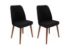 Set de scaune, Nmobb, Tutku-351 V2, Lemn, Nuc negru