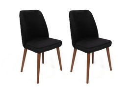 Set de scaune, Nmobb, Tutku-351 V2, Lemn, Nuc negru