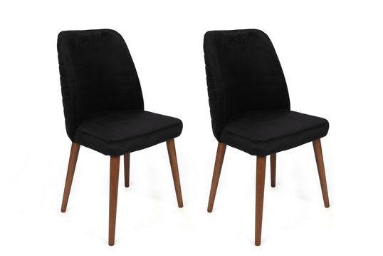 Set de scaune, Nmobb, Tutku-351 V2, Lemn, Nuc negru