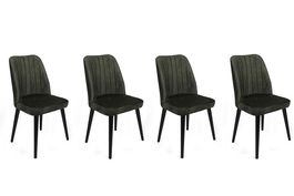 Set de scaune, Nmobb, Alfa-432 V4, Metal , Kaki/Negru