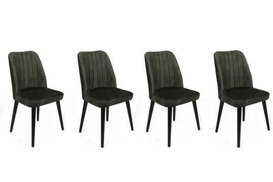 Set de scaune, Nmobb, Alfa-432 V4, Metal , Kaki/Negru
