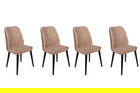 Set de scaune, Nmobb, Alfa-433 V4, Metal , Bej/Negru