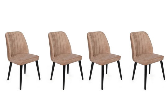 Set de scaune, Nmobb, Alfa-433 V4, Metal , Bej/Negru