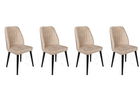 Set de scaune, Nmobb, Alfa-434 V4, Metal , Crem/Negru