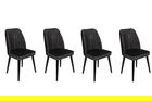Set de scaune, Nmobb, Alfa-437 V4, Metal , Antracit / Negru