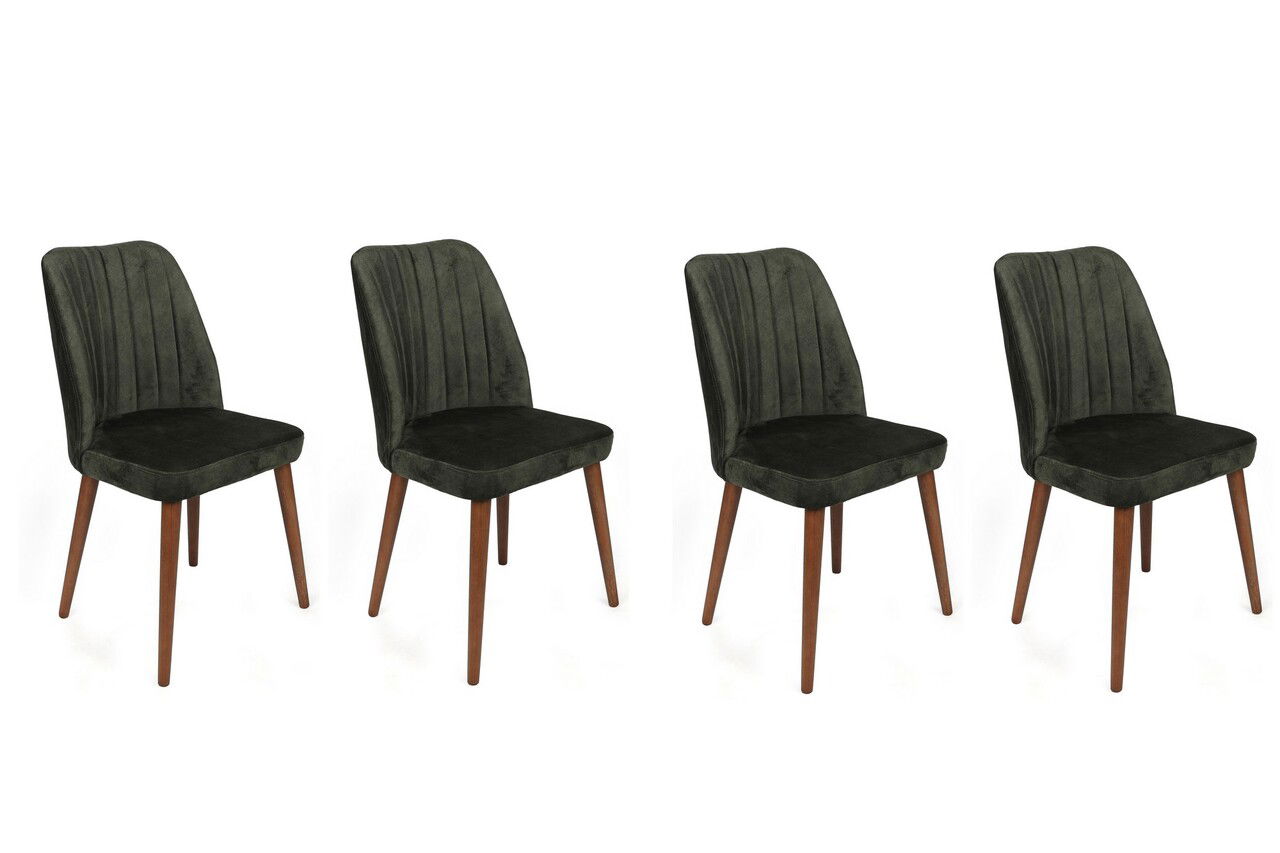 Set de scaune, Nmobb, Alfa-462 V4, Metal , Kaki/Nuc