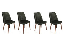 Set de scaune, Nmobb, Alfa-462 V4, Metal , Kaki/Nuc