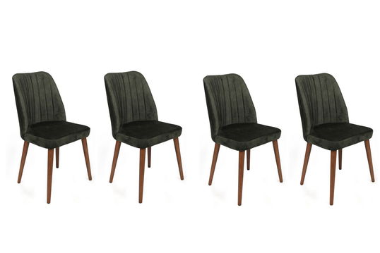 Set de scaune, Nmobb, Alfa-462 V4, Metal , Kaki/Nuc