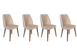 Set de scaune, Nmobb, Alfa-464 V4, Metal , Crema/Nuca