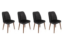 Set de scaune, Nmobb, Alfa-467 V4, Metal , Antracit / Nuc