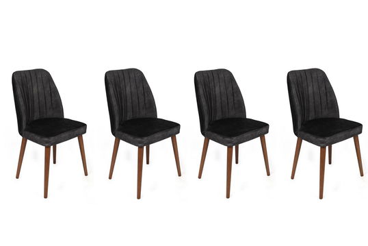 Set de scaune, Nmobb, Alfa-467 V4, Metal , Antracit / Nuc