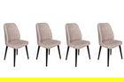 Set de scaune, Nmobb, Alfa-469 V4, Metal , Crem/Negru