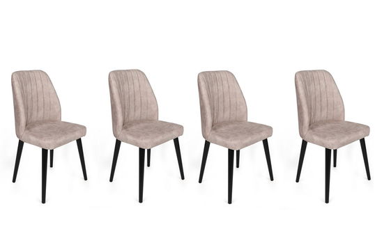 Set de scaune, Nmobb, Alfa-469 V4, Metal , Crem/Negru