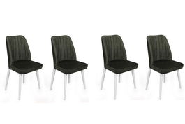 Set de scaune, Nmobb, Alfa-492 V4, Metal , Kaki/Alb