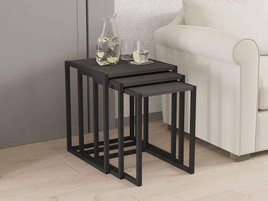 Masute, Puqa Design, Tali, PAL, Negru / Antracit
