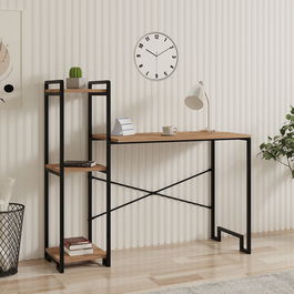 Birou, Puqa Design, Home, 45x120x108 cm, PAL, Pin Atlantic / Negru
