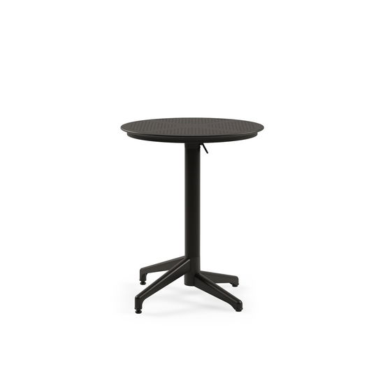 Masa pliabila, Tilia, Masa Moon Ø60 V2 F, 60x78x60 cm, Cadru: 100% ALIMINIUM, Negru