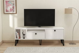 Comoda TV, Coraline, Aris, 150x53x35 cm, PAL, Alb