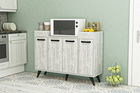 Dulap multifunctional, Coraline, Visar, 120x88.5x35 cm, PAL, Gri/Alb