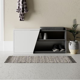 Pantofar, Decortie, Fiona Bench, 104.6x47.2x37.5 cm, PAL, Antracit/Alb