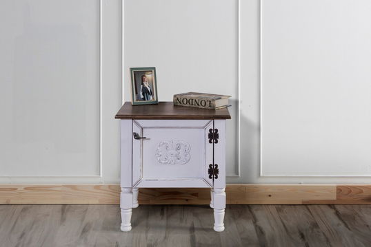 Noptiera, Ephelia, Ada Nightstand, 50x40x52 cm, MDF , Alb