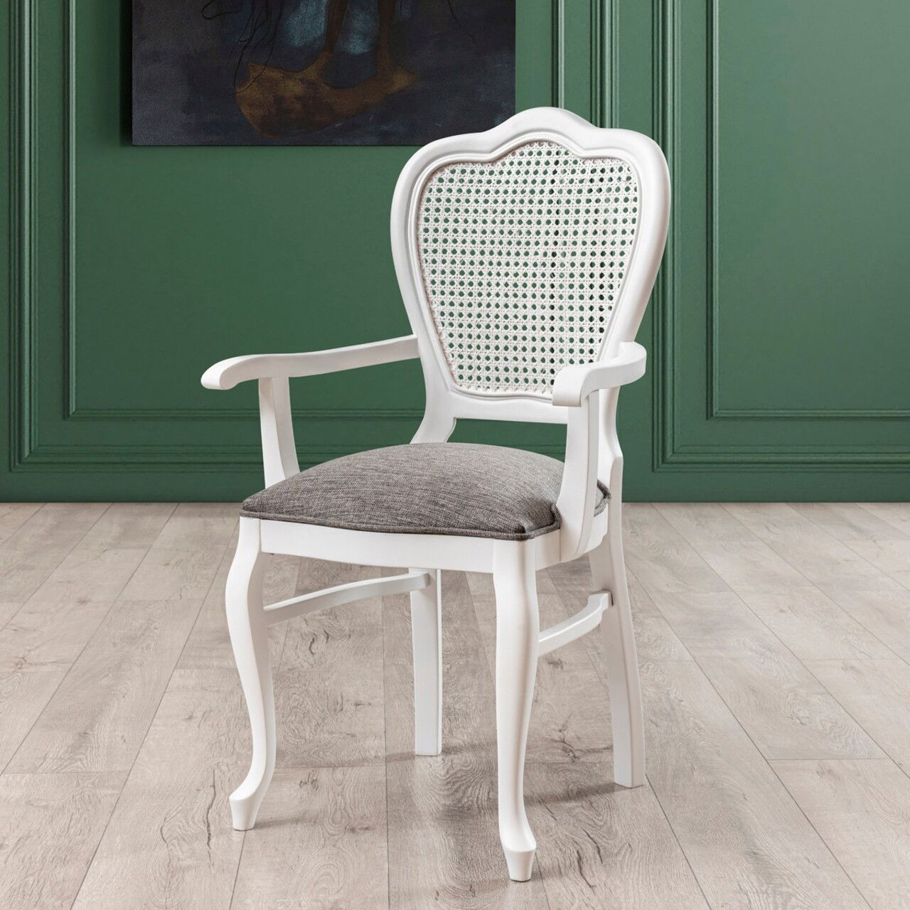 Scaun, Fairfax, Albero40, 56x45x99 cm, Lemn masiv , Alb