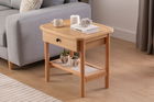 Noptiera, Howard, Daisy Drawer, 55x55x45 cm, MDF , Natural/Lemn