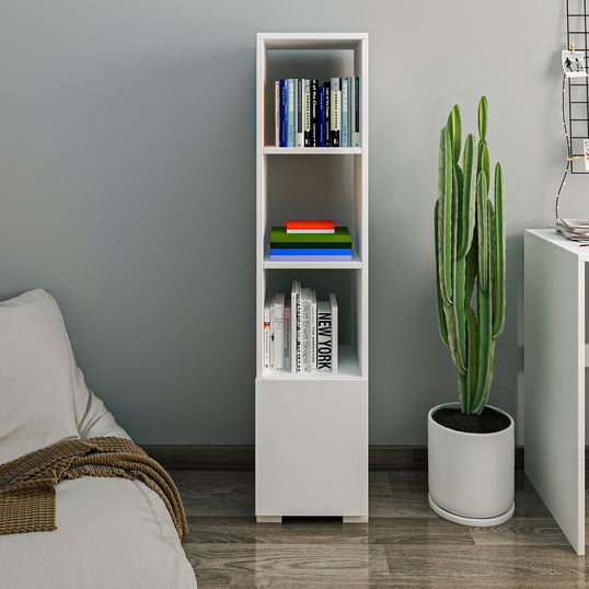 Corp biblioteca, Inarch, Kuzey, 31x136x29.6 cm, PAL, Alb