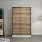 Dulap pentru haine, Minerva, Kale White Oak, 120x190x60 cm, PAL, Stejar alb