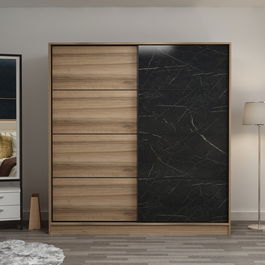 Dulap pentru haine, Minerva, Kale, 220x210x52 cm, PAL, Iată-l