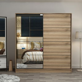 Dulap pentru haine, Minerva, Kale, 180x210x52 cm, PAL, Iată-l