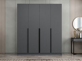 Dulap pentru haine, Minerva, Kale Plus, 180x210x52 cm, PAL, Antracit