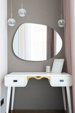 Oglinda decorativa, Mirrorland, Piago, Oglindă indestructibilă cu obturator, Argintiu