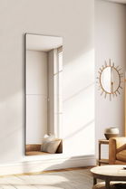 Oglinda decorativa, Mirrorland, Rectangular 2, Oglindă indestructibilă cu obturator, Argintiu