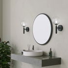 Oglinda decorativa, Neostill, Yuvarlak Mirror, 60x60x1.2 cm, MDF , Negru