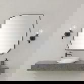 Oglinda decorativa, Neostill, Quartz Mirror, 70x60x2 cm, MDF , Negru