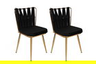 Set de scaune, Nmobb, Kuşaklı-211 V2, Metal, Negru