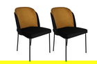 Set de scaune, Nmobb, Dore-142 V2, Metal, Mustar / Negru
