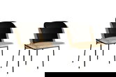 Set de scaune, Nmobb, DR, Metal, Negru / Crem