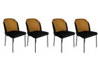 Set de scaune, Nmobb, Dore-142 V4, Metal, Mustar / Negru