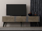 Comoda TV, Odessa, Veas, 150x30x43 cm, PAL, Antracit / Nuc