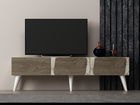 Comoda TV, Odessa, Veas, 150x30x43 cm, PAL, Marmură / Nuc