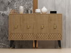 Consola, Odessa, Carbın, 120x80x30 cm, PAL, Stejar safir / Aur